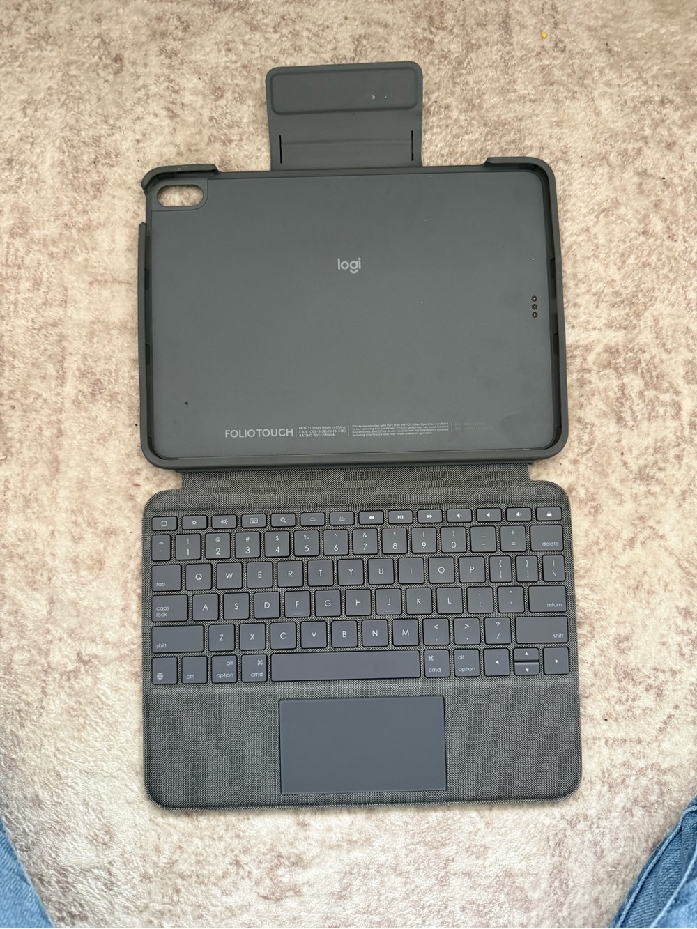 Logitech Folio Touch Tablet Keyboard Case - Dark Gray